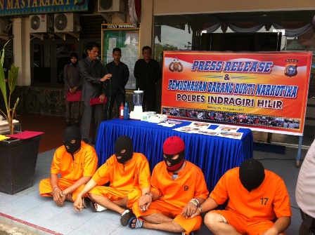 Polres Inhil Musnahkan Barang Bukti Narkotika 